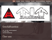 Tablet Screenshot of hoefener-feuerwehrbekleidung.de